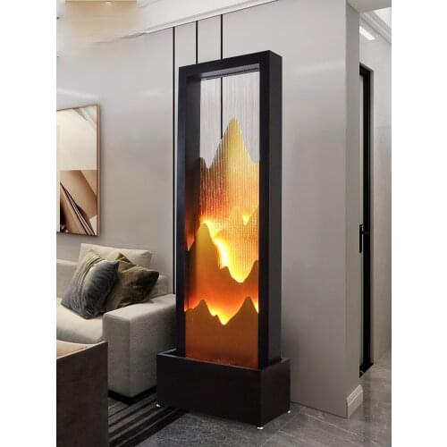 Zq Living Room Decoration Large Water Floor Fountain Office Water Curtain Wall Landscape Circulation Decoration