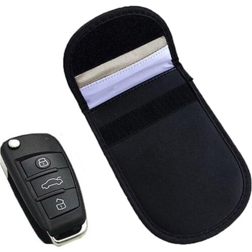1Pcs Faraday Car Key Case ID Card Bag RFID Blocker Bags FOB Signal Shielding Pouch Keys Wallet For Privacy Protection BAG1001