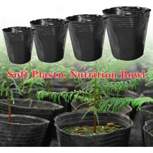 100pcs Plastic Flower Pot Plant Nursery 6 Sizes Flowerpot Seedlings Good Weather Resistance Planter Long Service Life Containers