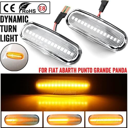 2Pcs For Fiat Panda 169 Grande Punto Inkl. Evo Doblo Fiorino Linea Idea Dynamic LED Side Marker Light Repeater Lamp