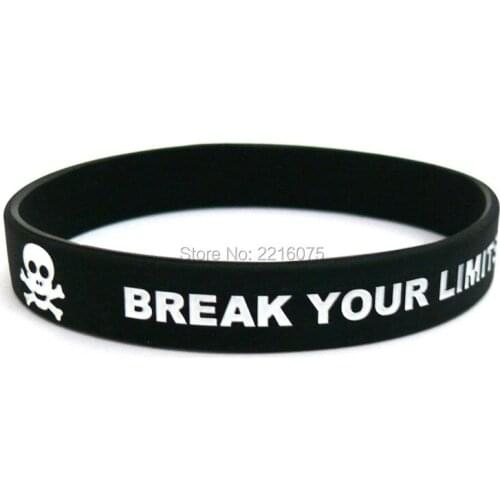 300pcs Fitness & Bodybuilding Sport Break Your Limits wristband silicone bracelets free shipping by DHL express