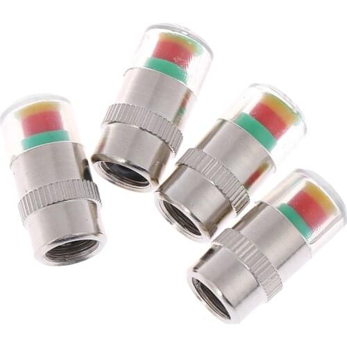 4pcs/Lot Tire Pressure Monitor Pressure Gauge Cap Sensor Indicator Alert Monitoring Tools Kit