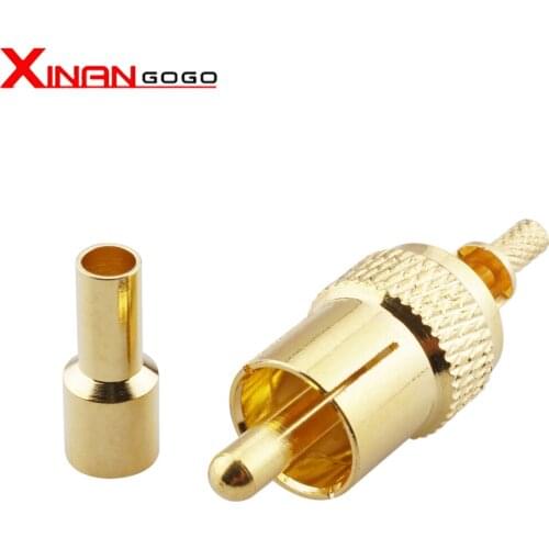 5pcs/lot RCA Male plug Crimp for RG316 RG174 RG178 LMR100 Cable RF Coxial connector