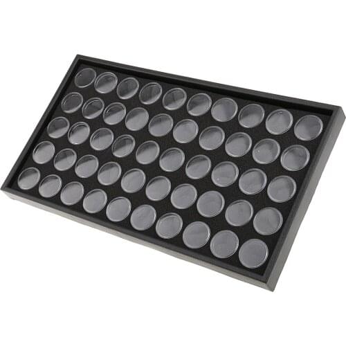 50 Pots Nail Art Empty Rhinestones Bead Glitter Dust Powder Display Box Case High Quality Nail Art Practice Display Tools