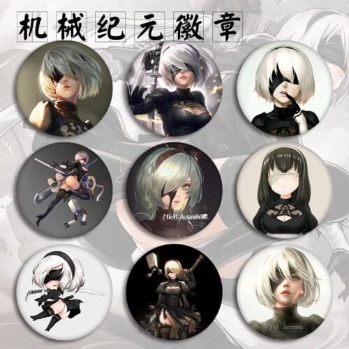 Anime Game NieR:Automata Badge Fashion Game Cartoon Figure Nier Automata Brooches Pin Jewelry Accessories
