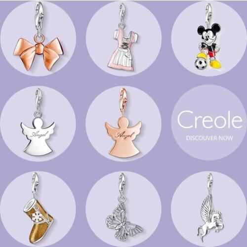 Bow Dirndl Brut Mouse Guardian Angel Boot Butterfly Unicorn Charm Pendant,2019 Fashion Trendy Jewelry 925 Sterling Silver Gift