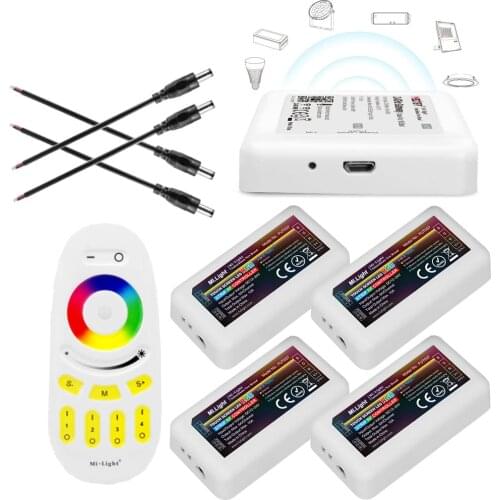 Milight WIFI WL-Box1 MiBoxer RF Touch Remote RGB LED Controller 2.4G Wireless 4-Zone RGB Controller For 2835 5050 RGB Led Strip