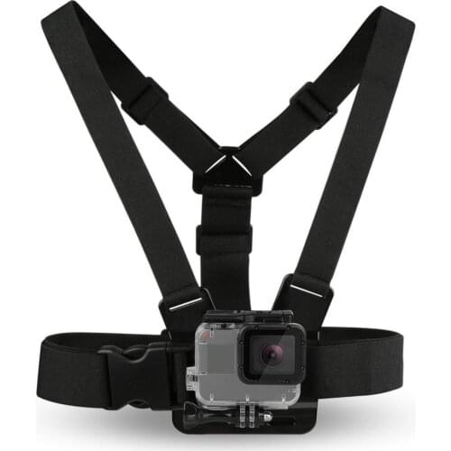 Black Durable Ultra Immersive Adjustable Harness Chest Strap Mount Chest Strap Mount Belt For Gopro Camera