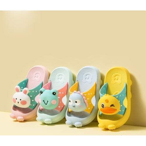 Children Sandals Slippers for Boys Cute Girls Non-slip Baby Soft Bottom EVA Indoor Home Anti-collision Shoes For 1-5 Years old
