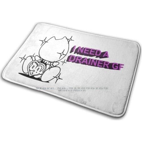 I Need A Drainer Gf Mat Rug Carpet Anti-Slip Bedroom Entrance Door Mat Bladee Rap Hip Hop Ecco2k Drain Gang Sadboys Gud Yung