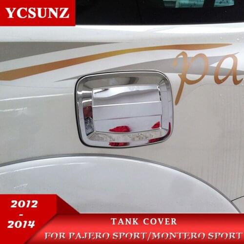ABS chrome fuel tank gas cap cover For Mitsubishi Pajero Sport 2012 2013 2014 pajero sport 2014 accessories exterior tank cover