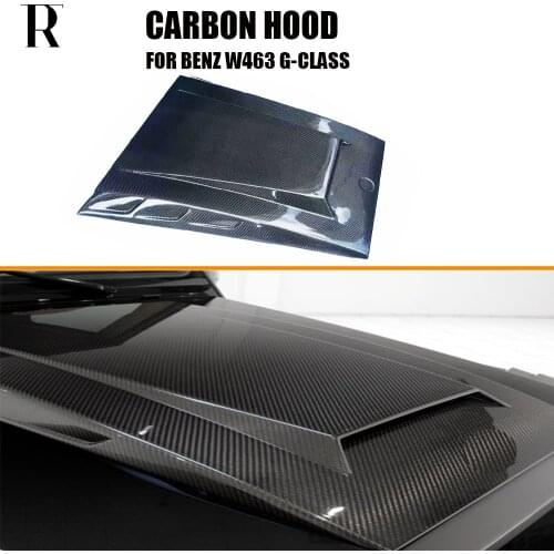 B Style Carbon Fiber Front Engine Hood Bonnet Cover for Benz W463 G-class G350 G500 G550 G63 G65