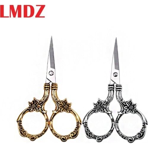 LMDZ 1pcs Vintage Scissor Sewing Tool Tailor Handicraft Embroidery Fabric European Retro classic Antique Craft Sewing Tool