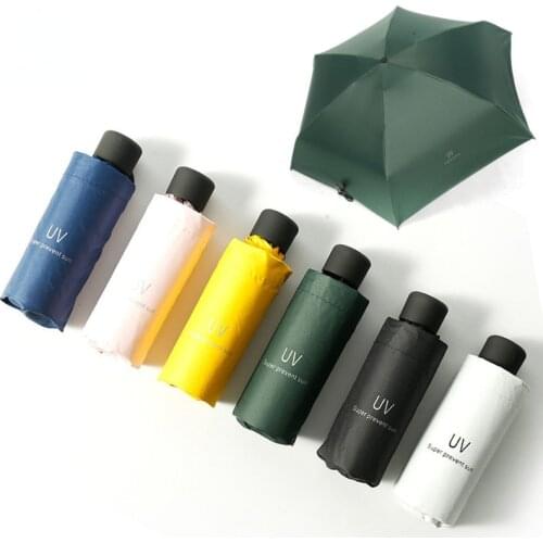 Small Fashion Folding Umbrella Rain Women Gift Men Mini Pocket Parasol Girls Anti-UV Waterproof Portable Travel UMBRELLAS