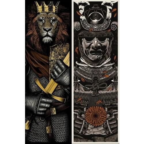 Knight Lion Patches for Clothing Biker Badge Heat transfer printing Strange things Animal Patch Clothes Stickers Christmas Gifts