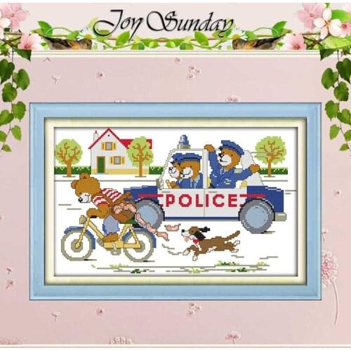 Police Patterns Counted Cross Stitch 11CT 14CT Cross Stitch Set Wholesale artoon Cross-stitch Kit Embroidery Needlework