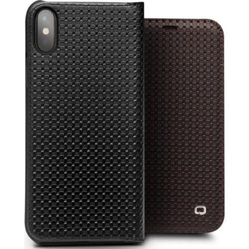 QIALINO Original Lizards&Plaids Patterned Flip Case for Apple iPhone x 5.8inch Luxury Genuine Leather Phone Cover Wallet Bag
