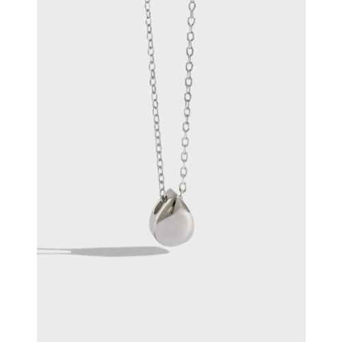 Real 925 sterling silver Mini water drop pendant necklace women neck chains, cute charms necklaces girl jewelry collar
