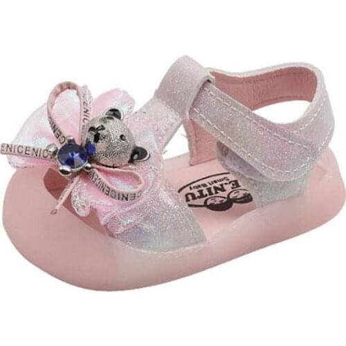Baby sandals 1-6 years old girl princess shoes Baotou 2021 summer children toddler shoes soft bottom hollow sandals non-slip fla