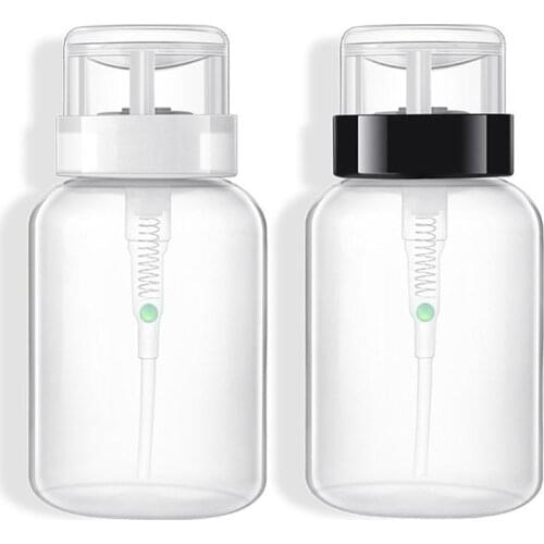 Shellhard 200ml Top Quality Empty Pump Dispenser Liquid UV Gel Nail Art Polish Clean Acetone Polish Cleanser Remover Bottle