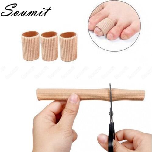 Fabric Finger Toe Protector Separator Gel Tube Bandage Applicator for Corn Callus Remov Pain Relief Soft Silicone Foot Care Tool