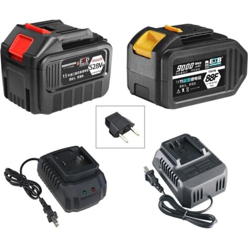 18V 21V Electric Erench Angle Grinder Lithium Battery Large Capacity 18650 Power Battery Rechargeable Power Tool Charger