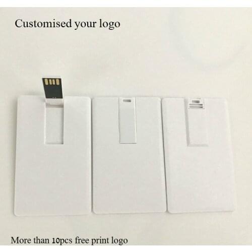 Over 10 pcs Free Logo) Promotion Credit Card Usb Drive Custom Logo Pendrive Gift 8G 16G 32G Bank Card Usb Stick Creative Disk