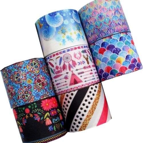 YJHSMY C-17929-656,38 mm 5 Yards Cartoon Thermal transfer Printed grosgrain Ribbons,clothing Accessories DIY package Material