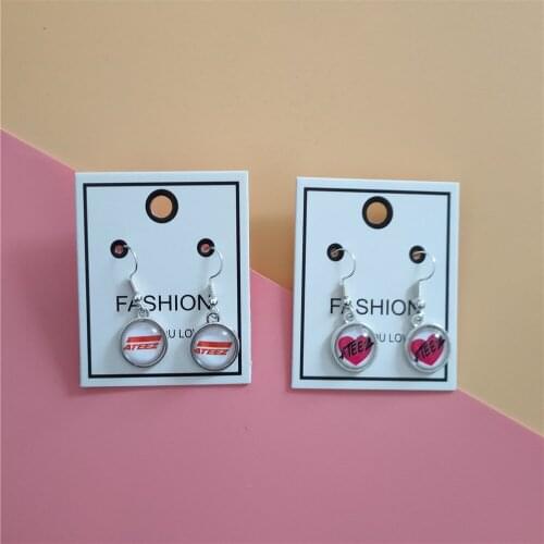 1pair Kpop Ateez Dangle earring Ear Ring Stud Pendant for Fans collection fashion Ateez Earstud SEONG HWA Hong Joong kpop