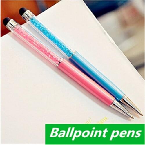 1 Pc Crystal Pen Diamond Ballpoint Pens Stationery Papelaria Ballpen Caneta Office Material Escolar School Supplies