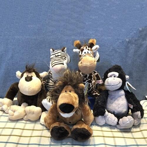 25cm Plush Animal Toy Raccoon Elephant Giraffe Fox Lion Tiger Monkey Dog For ChildrenS Soft Toys Cute Stuffed Animals Plush Toy