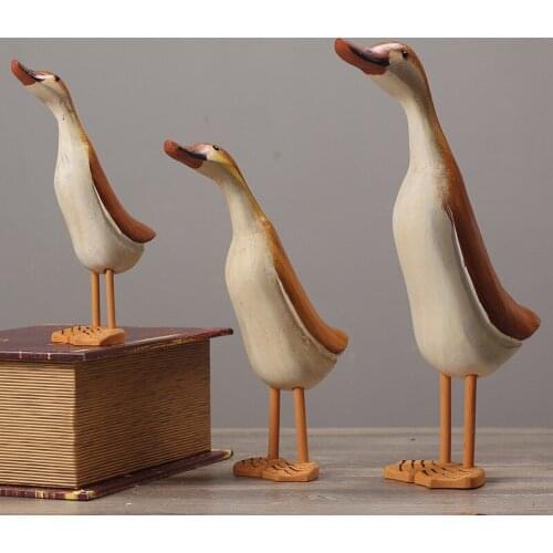 3x/set Duck Statue Home Decor Bird Collectible Figurine Good Luck Ornate NJ80613