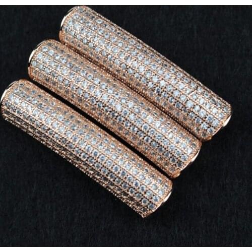 8x9x37mm column shape crystal spacer beads copper metal beads DIY loose beads for jewelry making 1 piece wholesale