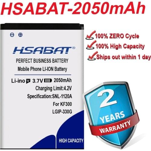 HSABAT Top Brand Larger Capacity 2050mAh LGIP-330G Mobile Phone Battery for LG GM210 KF240 KF245 KF300 KF305 KF330 KM380