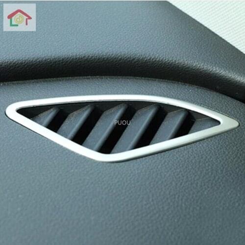 For Audi Q3 Accessories 2013 2014 2015 2016 ABS Matte Interior Car front Small air outlet Decoration Cover Trim Car Styling 2pcs