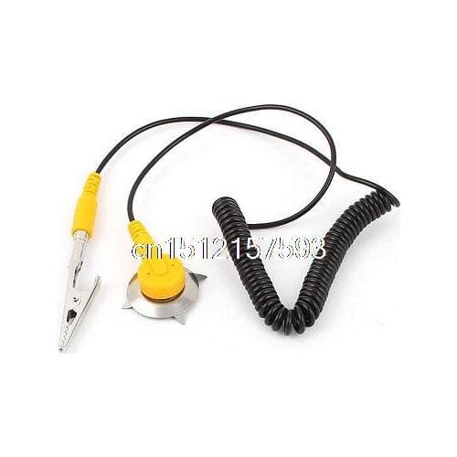 Alligator Clip Terminal Coil Cable Anti Static ESD Mats Grounding Point Wire
