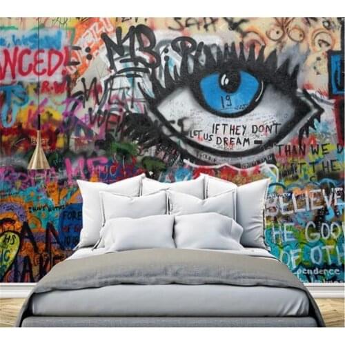 Beibehang Customized modern beautiful 3D mural fashion graffiti background wall home decoration painting papel de parede