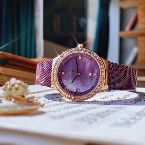 NAVIFORCE Women Watch Stainless-Steel Clock Quartz Girl Waterproof Fashion Casual Relogio Feminino Watches Ladies Wristwatches
