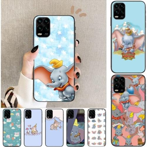 Disney Dumbo cartoon Phone Case For XiaoMi Redmi Note 10 9S 8 7 6 5 A Pro T Y1 Anime Black Cover Silicone Back Pre