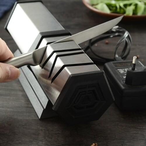 XYj Electric Kitchen Knife Sharpener Stainless Steel Kitchen Knives Sharpening System Sharpening Stone Tungsten Steel Tools