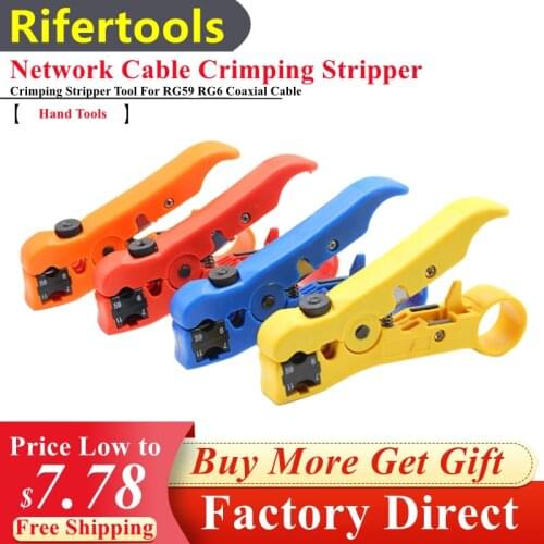 Wholesale Mini Manual Network Cable Crimping Stripper Tool For RG59 RG6 Coaxial Cable Tool Multifunctional Wire Pliers