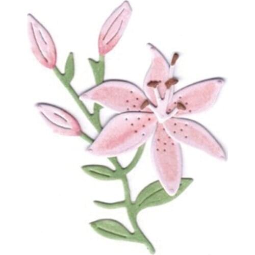 Lily Flower Metal Cutting Dies New Stencils for DIY Scrapbooking Ablum Photo Paper Card Craft Fun Decor Embossing Template