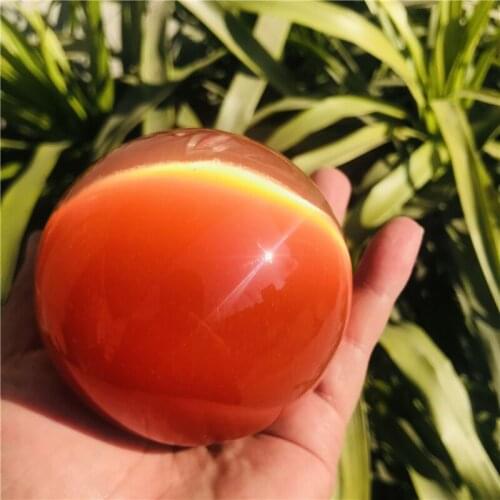 Natural crystal Orange Cat eye crystal ball Reiki home decor accessories for healing