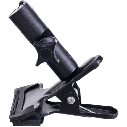 Reflector Clip Clamp E-shape Bracket Holder Light Stands Attachment for Photo Shop Reflector and Background Screw Mount Swivel