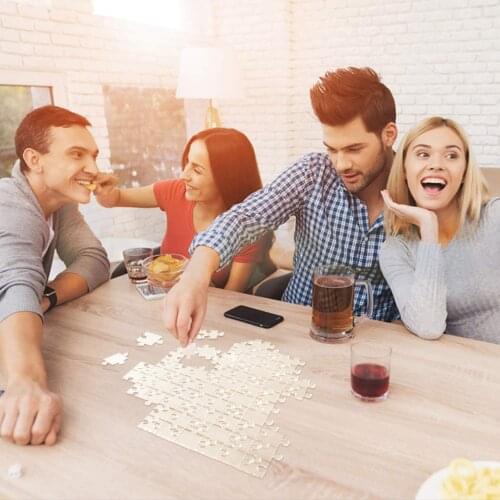 200 Pieces Puzzles Blank Jigsaw Clear Acrylic Puzzles Stress Practically Defy the Difficult Jigsaw For Children Studies