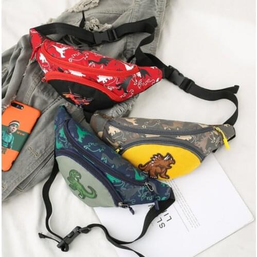 2019 Kid Waist Bag For Girl Boy Fashion Fanny Pack Anime Dinosaur Chest Bag Children Belt Bag Money Pouch Baby Zipper Wasit Pack