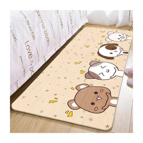 Family Rectangular Room For Boys And Girls Cartoon Bear Carpet Bedside Bedroom Tatami Bay Window Balcony Mat