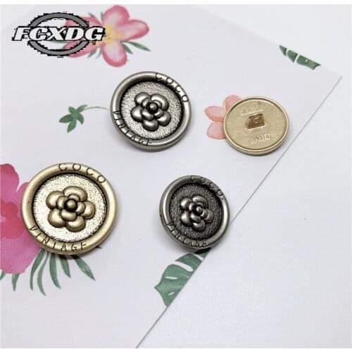 Flower Design Vintage Buttons for Coat Handmade IDY Sewing Material Sewing Accessories Buttons for Clothes 20mm Jacket Buttons