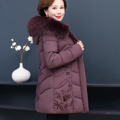 Plus Size 5XL Winter Jackets Womens Parker Thicke Warm Down Cotton Jacket Hooded Outerwear Female Cotton Clothing