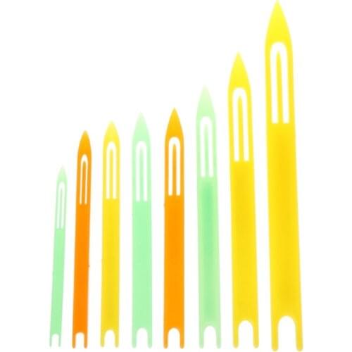 New 8 Pcs/Set Fishing Netting Needle Repair Net Line Plastic Shuttles Mending Weaving Fishing Tool Accessory